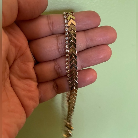 American Eagle Gold and Silver Crystal Bracelet - Picture 6 of 8